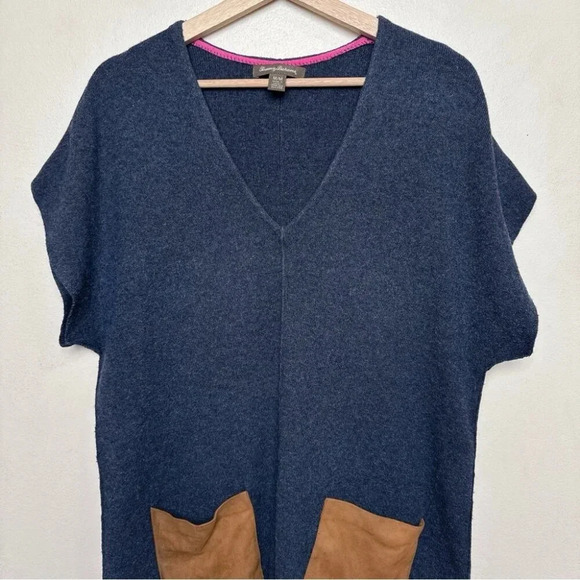Tommy Bahama Womens  Medium Patch Pocket Vneck Cap Sleeve Sweater Tunic - Picture 5 of 16